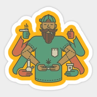 weed man Sticker